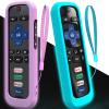 2Pack Cover for Roku Stick Remote, Case Compatible with Hisense TV Controller, Silicone Sleeve for TCL Smart TV Control Holder Glow in The Dark Purple Blue view 1