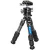 Carbon Fiber Mini Tabletop Tripod with Leveling Base for Camera, Tripod with Convertible 1/4" & 3/8" Screw, 360 Rotating Ball Head with QR Plate for DSLR/Phone Holder/Projector, Max Load 11.4LB view 1