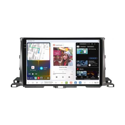 DUDUAUTO DUDU5 Car Radio for Toyota Highlander Stereo 2013-2018 Carplay & Android Auto 10.36 Inches in-Cell Touch Screen Head Unit 3 Mode GPS/Bluetooth/Customized Layout 8-Core 4GB+ 64GB