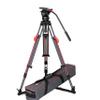 JIEPAI 6KG 70 Professional Carbon Fiber Video Camera Tripod Kit One Touch Tripod Leg 75mm Fluid Head V6 CF-S Broadcast Fast Locking view 1