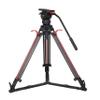 JIEPAI 6KG 70 Professional Carbon Fiber Video Camera Tripod Kit One Touch Tripod Leg 75mm Fluid Head V6 CF-S Broadcast Fast Locking view 2