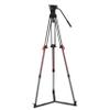JIEPAI 6KG 70 Professional Carbon Fiber Video Camera Tripod Kit One Touch Tripod Leg 75mm Fluid Head V6 CF-S Broadcast Fast Locking view 4
