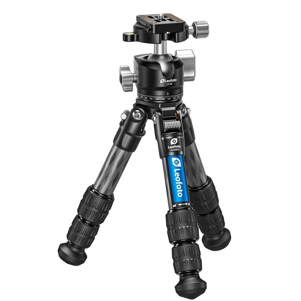 Carbon Fiber Mini Tabletop Tripod with 360 Rotating Ball Head for Camera, Portable Desktop Tripod with Convertible 1/4" & 3/8" Screw, QR Plate for Sport Camera/Phone Holder/Projector, Max Load 22LB