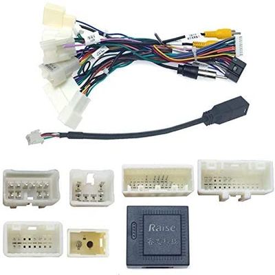 16PIN Car Radio Stereo Power Wiring Cable Harness Wire for Toyota Camry RAV4 Corolla Tacoma Hilux Highlander 2013~18 Yaris Support OEM Camera USB Non JBL