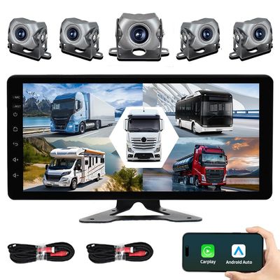 DirectNine Basics 5 Vehicle Backup Camera Fit for RV SUV Cars Trucks Vans Trailers with 1080P IPS Screen Car Stereo with Android Audio Monitor DVR Dash Cam Wireless CarPlay Android Auto BT FM Radio WiFi