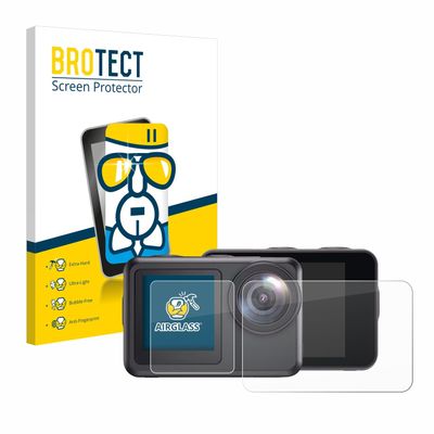 brotect Glass Screen Protector Film Compatible with Akaso Brave 7 LE - Glass-Foil 9H Protection [Scratch Resistant, High Clarity]