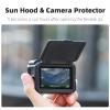 Camera Cage Compatible with DJI Osmo Action 5 Pro/4/3 Action Camera Protective Housing Frame Cage & Sun Hood Sunshade Screen Protector Cover Case Lens Cap for DJI Osmo Action 5 Pro Accessories view 4