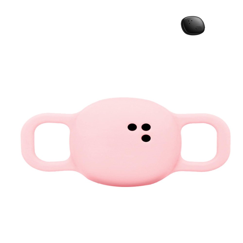 Compatible with Tile Sticker 2024 Locator, Silicone wear-Resistant and Shock-Absorbing, Wrapping Protection, Skin-Friendly and pet-Wearing Without Weight-Bearing, Pink