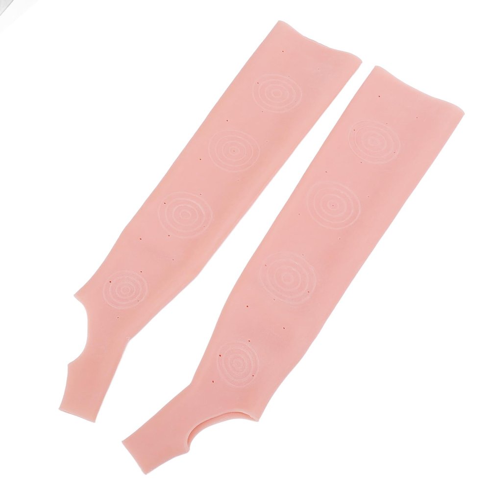 1 Pair Moisturizing Arm Soften Sleeve, Soft SEBS Material Thumb Hole Design, Essential Oil Lotion Compatible,Convenient Daily Skincare Accessory with Slip for Smooth Skin