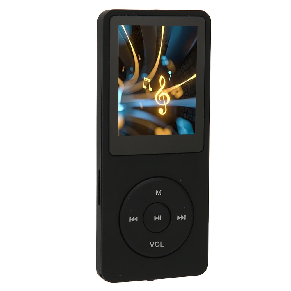 ZJchao MP3 MP4 Player 1.8in Screen 8GB Memory 64GB Expandable 30 Hours Playback Multi Function Sports Music Player Portable ABS Material (Black)