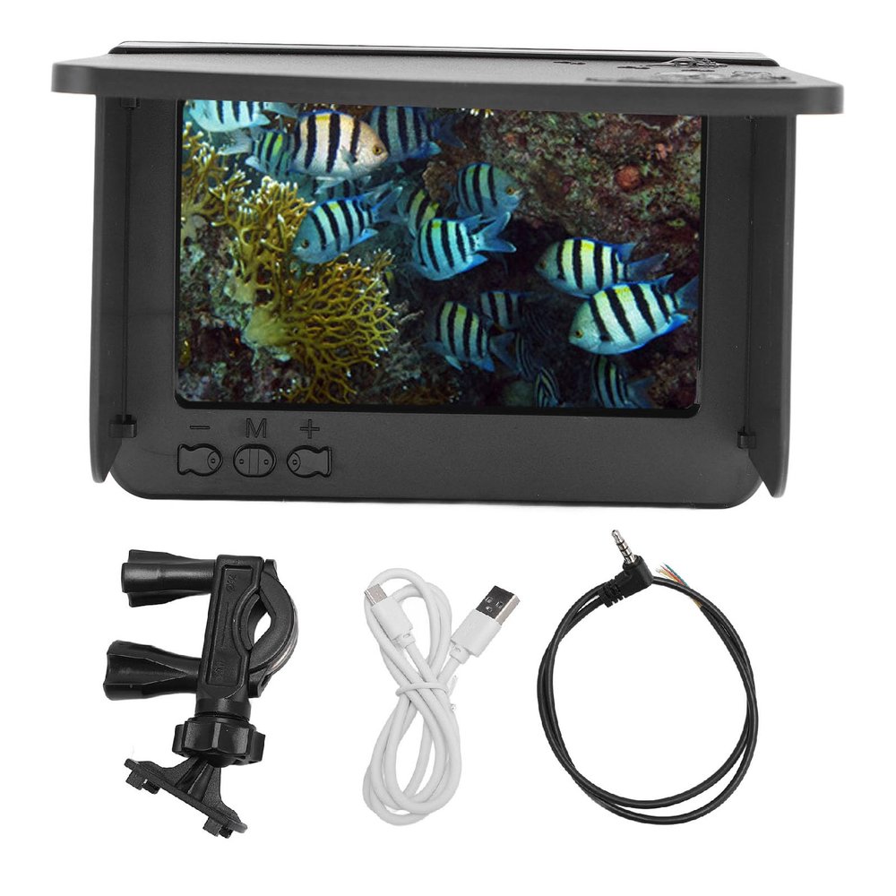 Underwater Fishing Camera Monitor, 5.0 Inch Display Screen 1500cd 3.5MM Port AV Video Connection Fish Finder Monitor Screen for Most Underwater Cameras, Monitor ONLY
