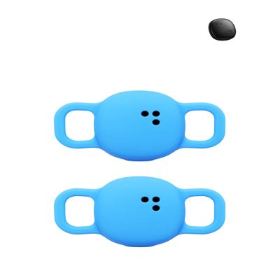 Compatible with Tile Sticker 2024 Locators, Silicone wear-Resistant and Shock-Absorbing, Wrapping Protection, Skin-Friendly and pet-Wearing Without Weight-Bearing,Blue+Blue+