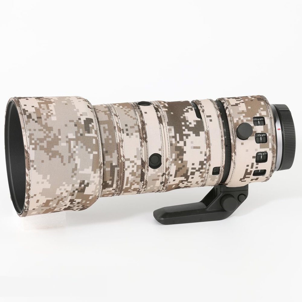 CHASING BIRDS Lens Camouflage Waterproof Coat for Canon RF 70-200mm F2.8 L is USM Z Rainproof Lens Protective Cover Version IV (Brown Grid, with Extender RF 1.4X & 2X)