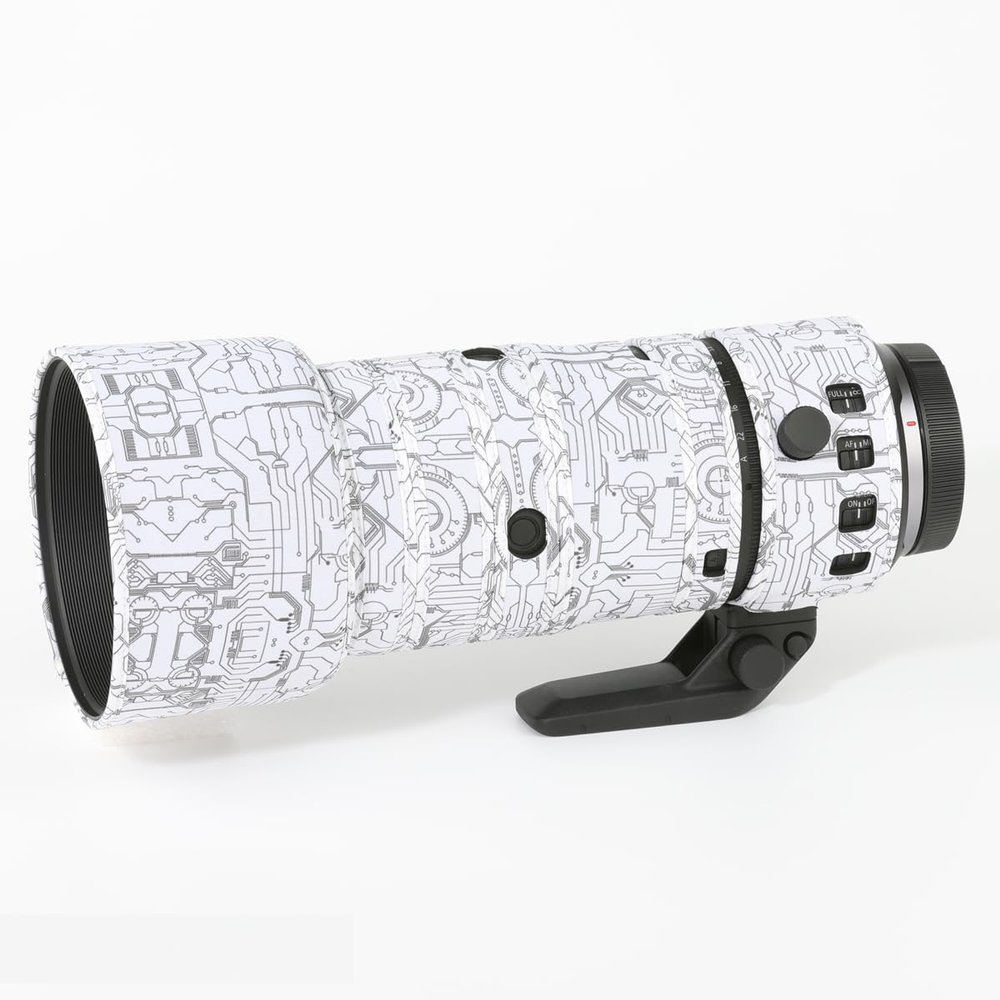 CHASING BIRDS Lens Camouflage Waterproof Coat for Canon RF 70-200mm F2.8 L is USM Z Rainproof Lens Protective Cover Version IV (Electric White, with EOS-R)