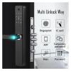 KIEEQGAK WiFi Tuya Smart Lockwith Handle English/Russian/Spanish/Portuguese Fingerprint PasswordElectronic Smart Door Lock(H12 24260 S Hook) view 3