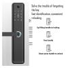 KIEEQGAK WiFi Tuya Smart Lockwith Handle English/Russian/Spanish/Portuguese Fingerprint PasswordElectronic Smart Door Lock(H12 24260 S Hook) view 4