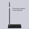 Asixxsix Adjustable Phone Floor Stand, Aluminum Alloy Live Streaming Cell Phone Tablet Stand Holder with Flexible Gooseneck, Stable Base for Cell Phones and Tablets 4.7 to 7.4 inch view 3