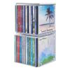 STORi Stackable Clear Plastic CD Organizers (2 Pack) Cube Jewel Case Holders Perfect for Theatre Room | Holds up to 12 CD Cases per Organizer | Made in USA view 1