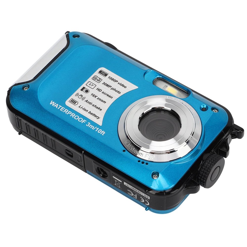 Underwater Camera, Digital Camera 1080P 30MP Digital Camera with LCD Display for Snorkeling Camping
