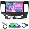8Core 6G+128G 10.1 Inch Car Stereo Car Radio for Mitsubishi Lancer 2008-2017, Rimoody Android 13 Carplay Android auto GPS WiFi Touchscreen BT/FM/RDS DSP-36 Mirror Link AHD Backup Camera view 1