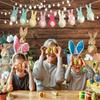 Easter Backdrop for Photography 7x5FT Spring Green Grass Flower Rabbit Egg Wooden Wall Background Easter Kids Newborn Portrait Photo Props view 4