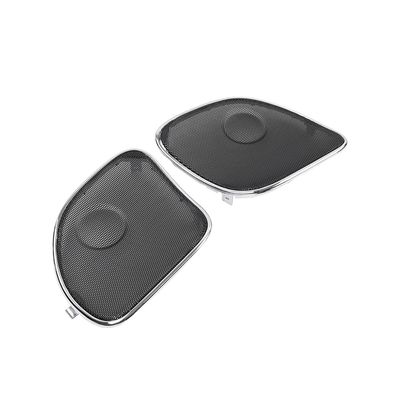 Cnwaga3 Motorbike Rear Grill Speaker Mesh Cover 2pcs for Harley Davidson FLTRX Road Glide Metal BlackChrome