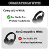 Aiivioll Studio Pro Silicone 2 in 1 Case Cover Set, Anti-Scratch Ear Pad Cover/Zipper Headband Cover for Beats Studio Pro Headphone, Studio Pro Soft Silicone Protector Accessories(Black) view 2