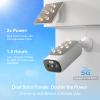 2K Solar Camera Outdoor Wireless-5/2.4Ghz WiFi Cameras for Home Security, AI Motion Detection, Color Night Vision, SD Card/Cloud Storage, Waterproof, Compatible with Alexa/Google Home (1 Camera) view 2