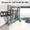 70-120 inch TV Wall Mount, 75 86 90 98 100 110 inch Full Motion TV Wall Mount, Fully Adjustable Heavy Duty TV Stand Bracket for Large Screen LED TV, Max. VESA 1000x600mm, Load 287LBS view 3