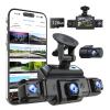 360 View 4 Channel Dash Cam Front and Rear Left Right Inside Camera for Cars, GPS and 5G Band WiFi, Night Vision, 160 Wide Angle, WDR, 24H Parking Mode, Supercapacitor, Included 128GB Card view 1