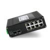 Unmanaged 8-Port 2.5G Switch with 2-Port 10G SFP+, Industrial 30W PoE Ethernet Switch Supports IEEE 802.3af/at, 48~57VDC Power Input, -40F to 176F view 1