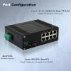 Unmanaged 8-Port 2.5G Switch with 2-Port 10G SFP+, Industrial 30W PoE Ethernet Switch Supports IEEE 802.3af/at, 48~57VDC Power Input, -40F to 176F view 2
