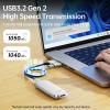 PHIXERO P10PRO External NVMe SSD 512GB, Up to 1050MB/s, USB 3.2 Gen2, Includes 2-in-1 USB C Cable, Portable Hard Drive for iPhone 15/16 PRO/Android/Mac, White view 2