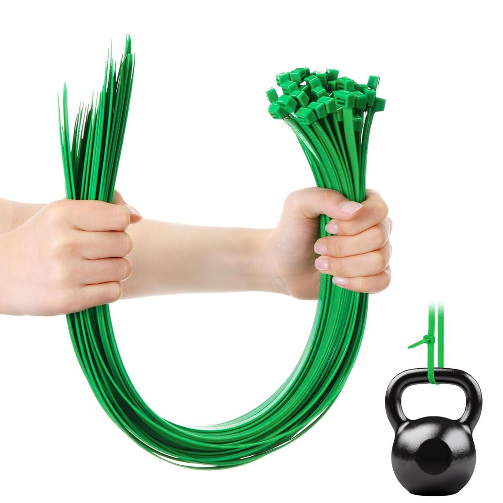 12 Inch Zip Cable Ties Heavy Duty (Pack of 100), Zip Ties with 100lbs Tensile Strength, Self-Locking Adjustable Cable Ties, UV Resistant Indoor and Outdoor Zip Tie for Home, Office