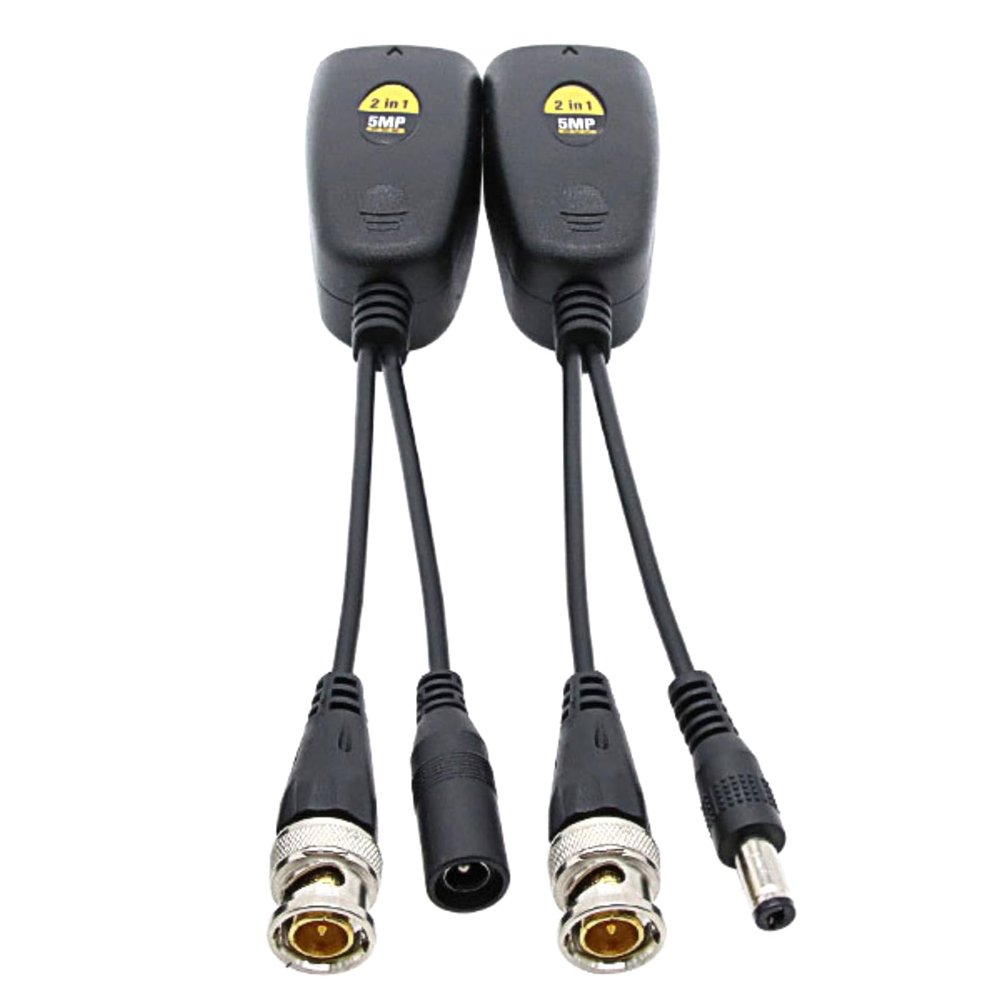 RJ45 CAT5 Data Transmitter BNC Twisted Pair Connector, BNC to RJ45 Network Transceiver, 2Pcs