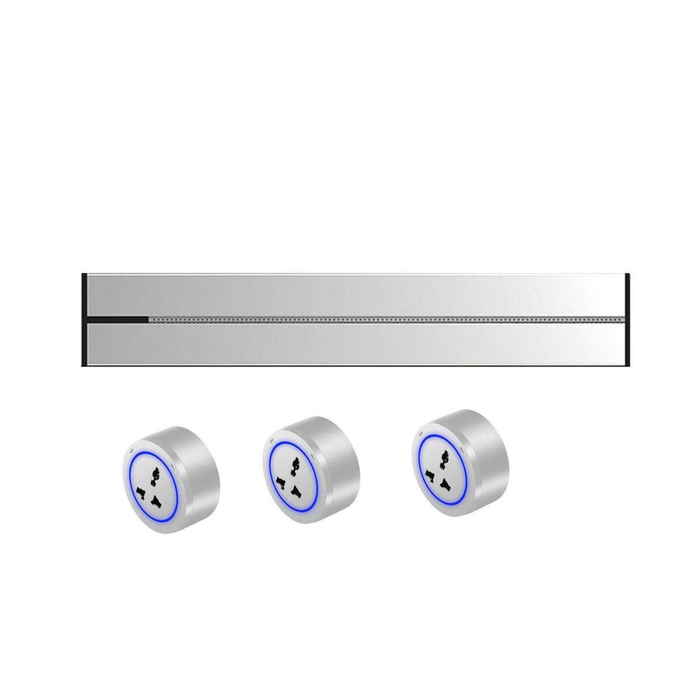 40 CM 50 CM 60 CM Movable Track Socket Rail Wall Mounted Power Socket Household Appliances Power 8000 W,C-50CM