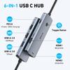 Docking Station USB C to Dual HDMI Adapter, MOKiN USB C Hub Dual HDMI Monitors for Windows, USBC Adapter with 2 HDMI, 3 USB Ports, PD Compatible with Dell XPS 13/15, Lenovo Yoga,etc view 2