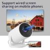 Small Projector with WLAN 6 and BT, 1080P Projector, 270 Adjustable Auto Keystone Home Projector, Projector, for Laptop, PC, Smartphone view 3