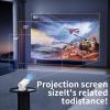 Small Projector with WLAN 6 and BT, 1080P Projector, 270 Adjustable Auto Keystone Home Projector, Projector, for Laptop, PC, Smartphone view 4
