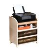 AV Media Stand with Wheels,Metal Media Cart, 4/5 Tier CD Player Stand,Open Storage Audio Rack for Living Room, Office, Conference Rooms, Recording Studio(4tier) view 1