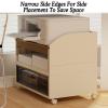 AV Media Stand with Wheels,Metal Media Cart, 4/5 Tier CD Player Stand,Open Storage Audio Rack for Living Room, Office, Conference Rooms, Recording Studio(4tier) view 4