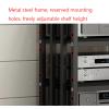 DFEDHF Floorstanding Storage Shelves 19.7x15.7x39.4in, 4 Tier Furniture Media Stand Audio Rack DVD CD Player Stand Power Amplifier Equipment Cabinet Wooden S(White-One Size) view 2