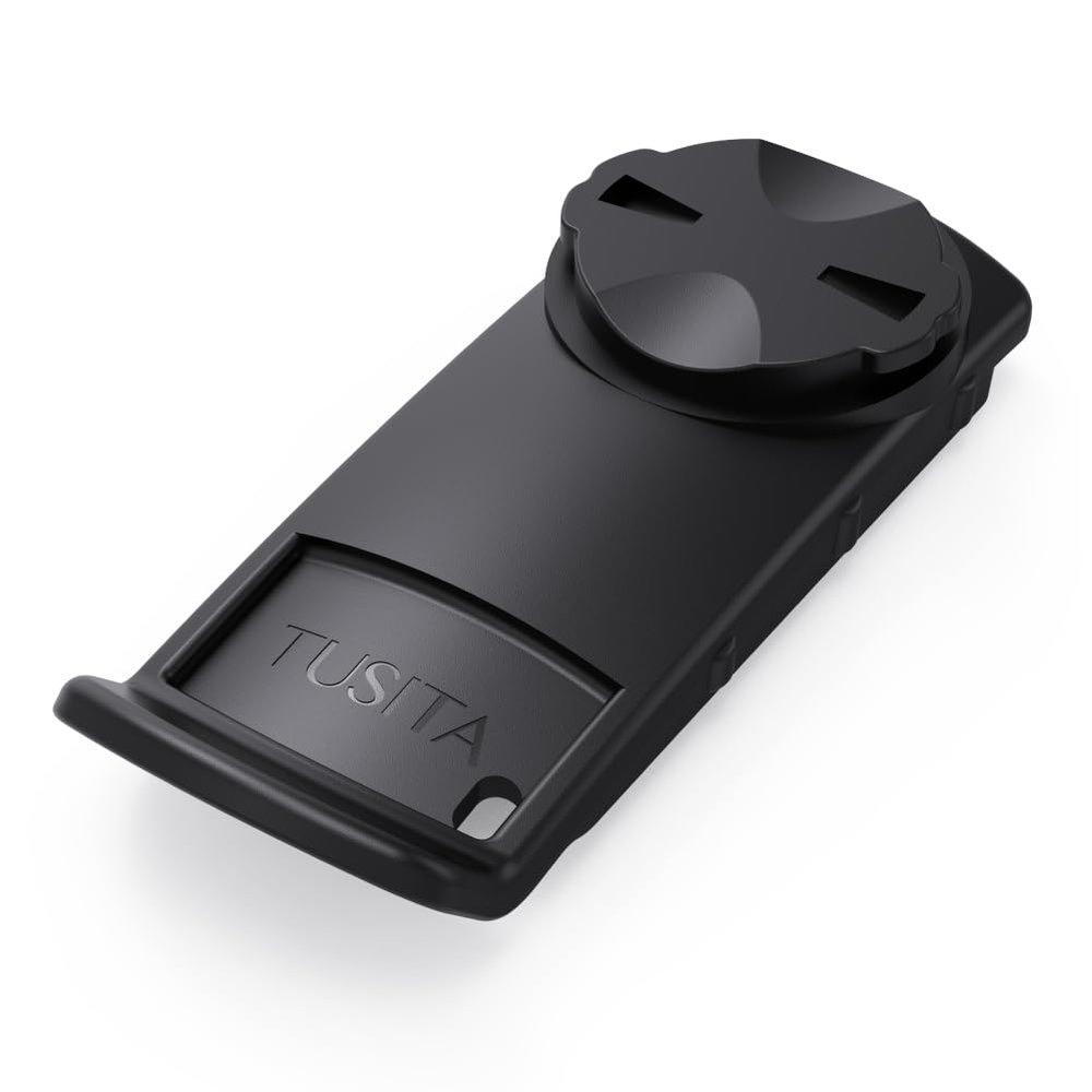 TUSITA Bike Mount Adapter Compatible with Garmin Handheld GPS, Spine Clip to Quarter-Turn