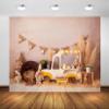 BELECO 20x10ft Fabric Spring Easter Backdrop Interior Rabbit Toys Eggs Flowers Straw Photography Background Kids Newborn Birthday Party Decorations Easter Banner Photoshoot Booth Studio Props view 1