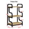 Metal Media Cart, AV Media Stand,3 Tier CD Player Stand,Open Storage Audio Rack for Living Room, Office, Conference Rooms, Recording Studio(Black+Light Walnut) view 3