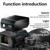 MEDALight Upgrade Aluminum F1s Mini Camera Flash for Ricoh GR3/GR3X/Fuji/Sony ZV1/Nikon/Canon/Olympus/Digital Film Cameras,Portable Hot Shoe Camera Flash Speedlite for DSLR Camera(Black). view 3