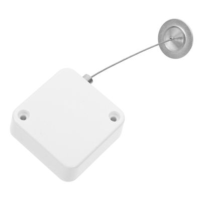 DirectNine Basics 1set Retractable Theft Cable Case Automatic Retraction Feature Stainless Steel Wire Holder for Enhanced Security and Organization White