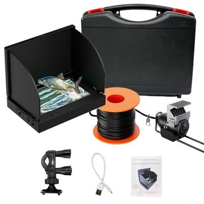 4.3 Inch screen Fish Finder, Underwater Fishing Camera With Light Waterproof Portable Fish Finder Camera For Ice Boat Night Fishing(4.3IPS+camera15m)