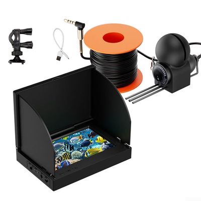 4.3 Inch Clear Screen Fish Finder Camera HD Underwater Fishing Camera, Portable Fish Finder for Ice Boat Fishing(4.3IPS+camera20m)