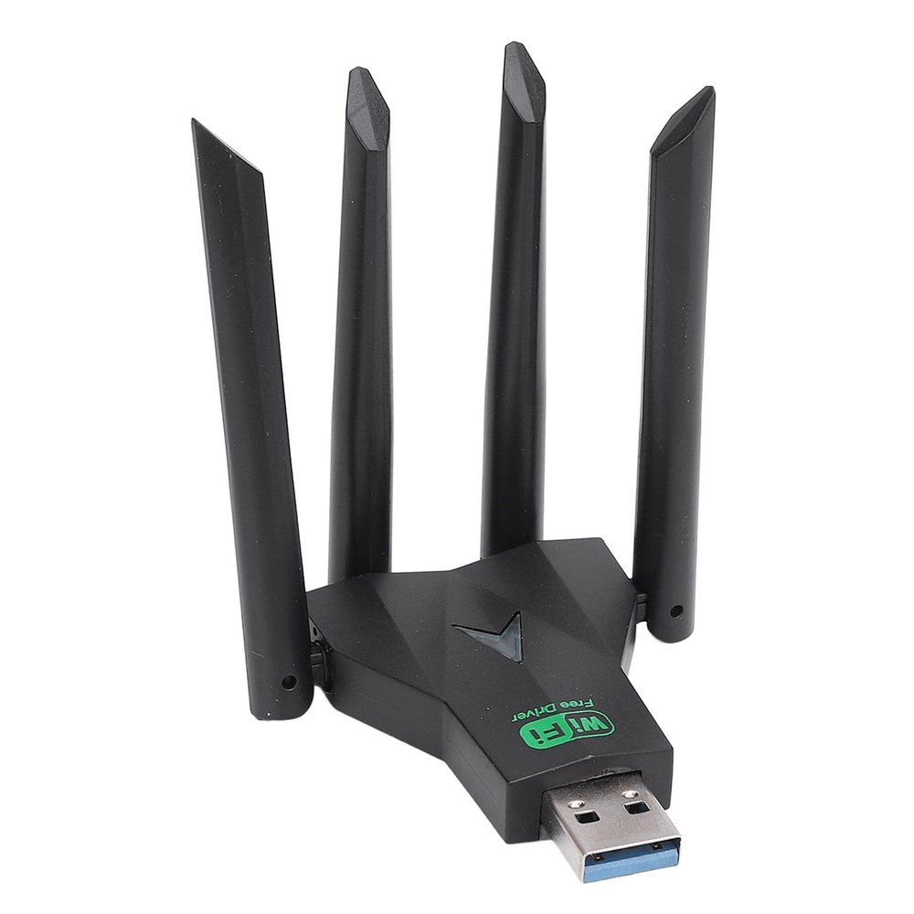 USB Adapter, 1300Mbps Dual Band 2.4G 5GHz USB Adapter, Portable USB Network Adapter Replacement for Wins 7 8 8.1 10 11